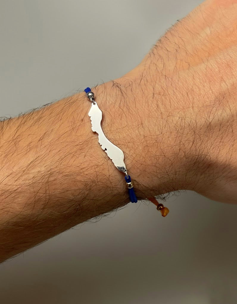 Men's Curaçao island bracelet in flag colours