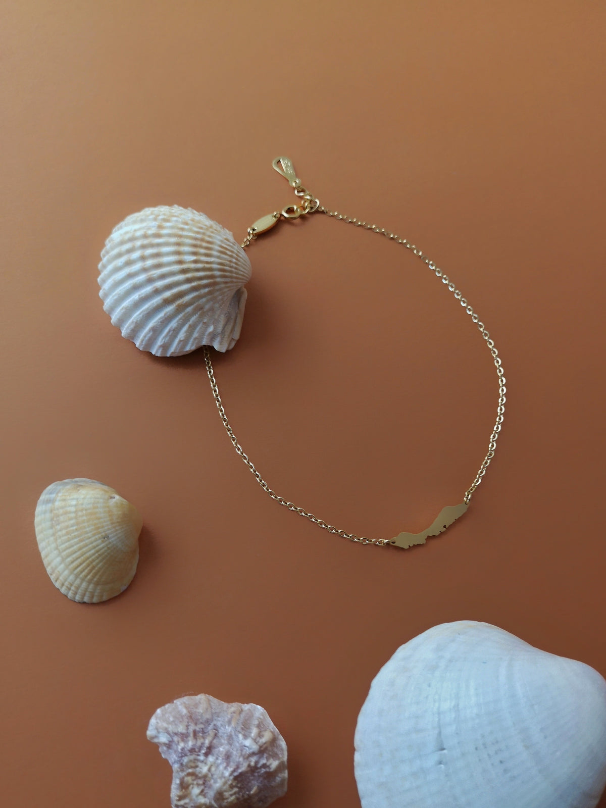 Curaçao island silhouette anklet by Concept Statement