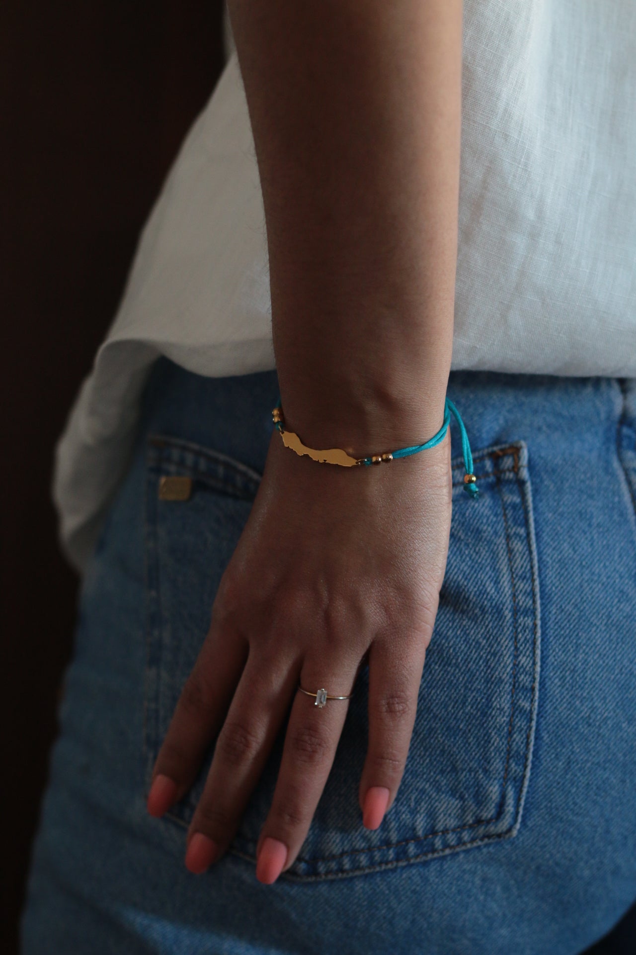 Blue Curaçao Cord Bracelet