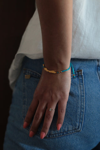 Blue Curaçao Cord Bracelet