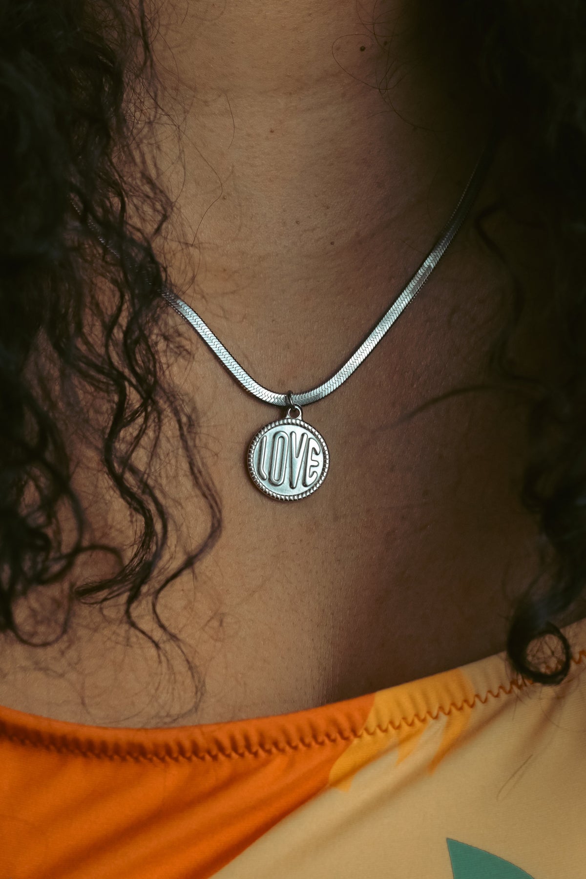 Love Coin Necklace — Silver