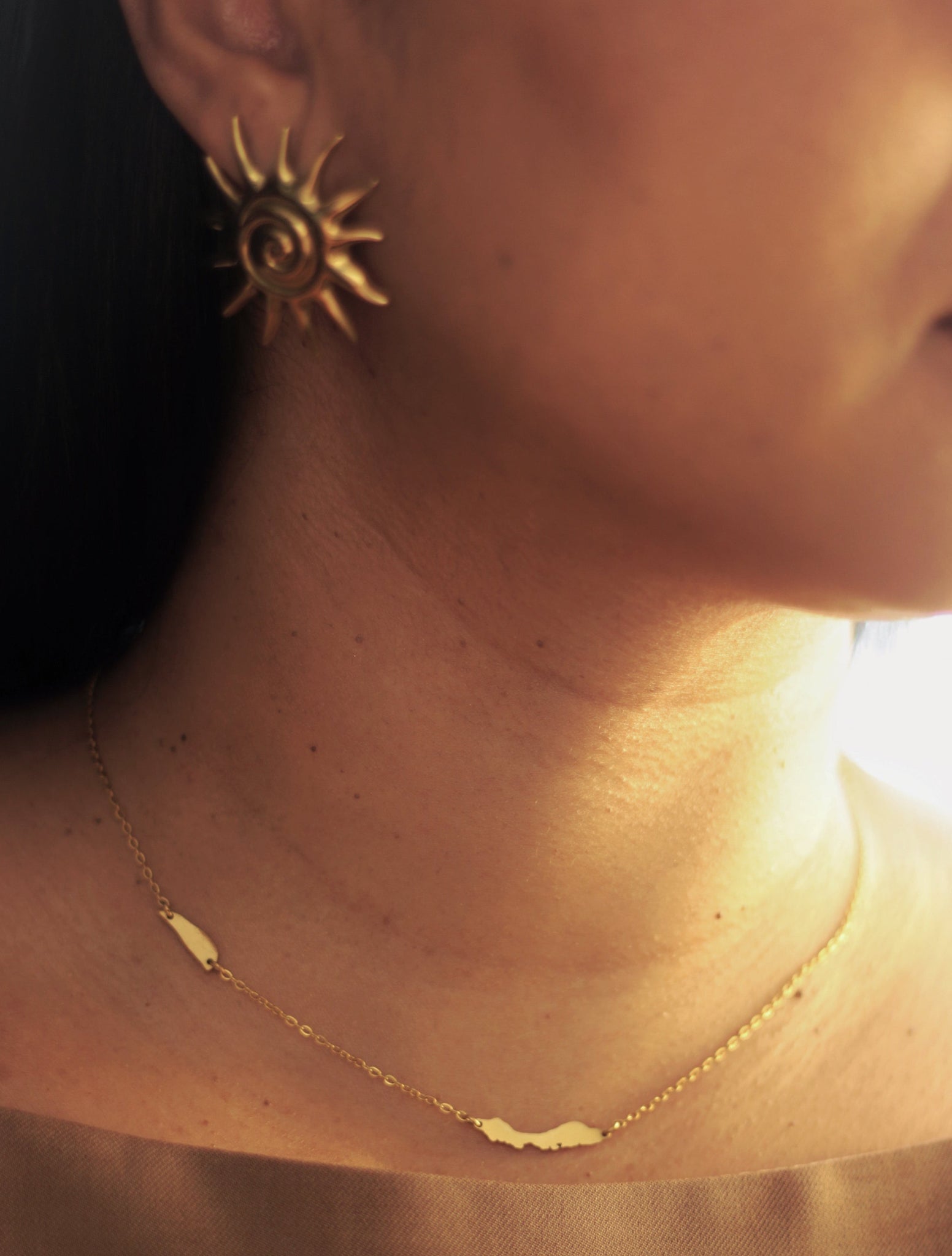 The OG Curaçao+Klein Curaçao Choker in Gold Plated