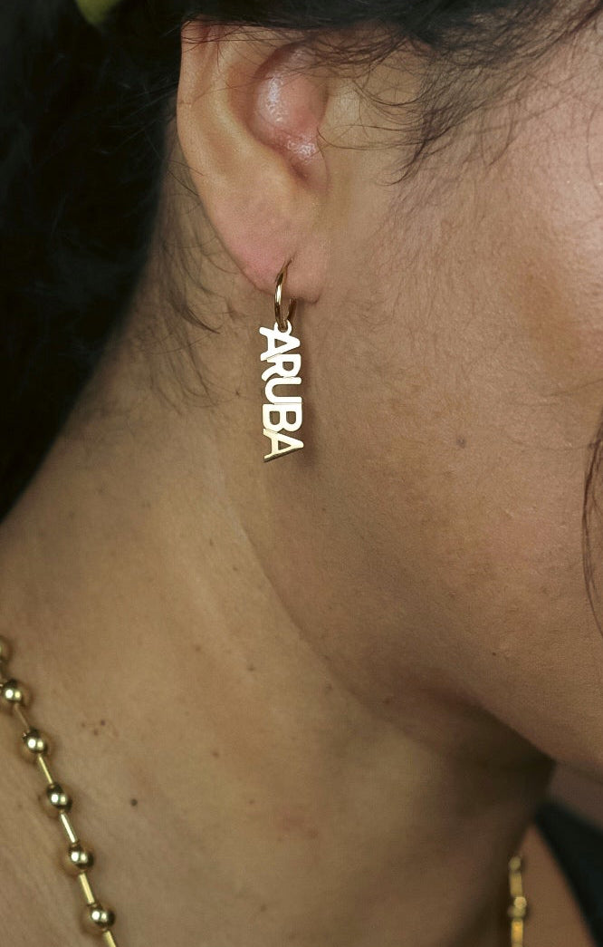 Aruba Name Earrings