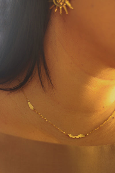The OG Curaçao+Klein Curaçao Choker in Gold Plated