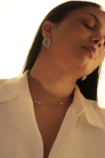 The OG Curaçao Choker in Silver Steel