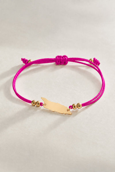 'Fuchsia' Aruba Cord Bracelet