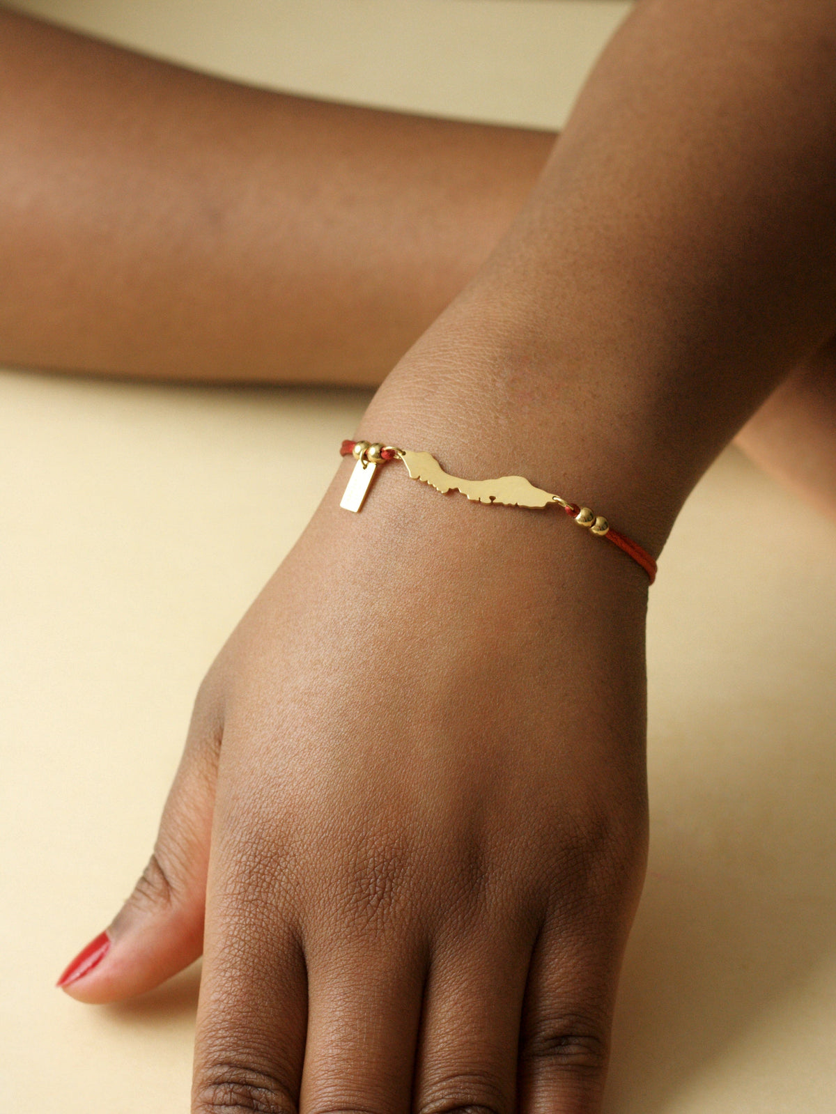 Copper brown Curaçao island cord bracelet