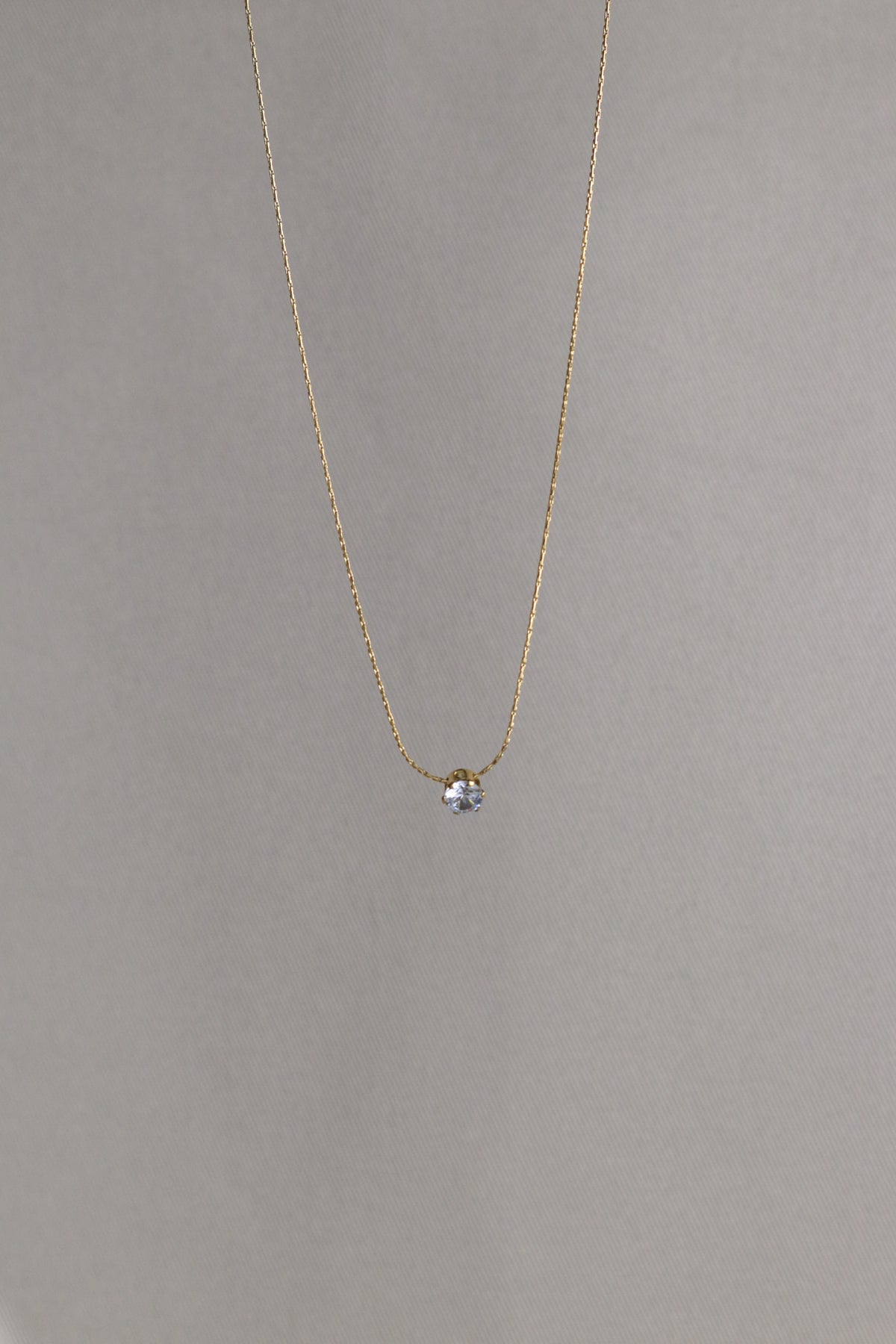 Demure necklace 316L stainless steel and cubic zirconia