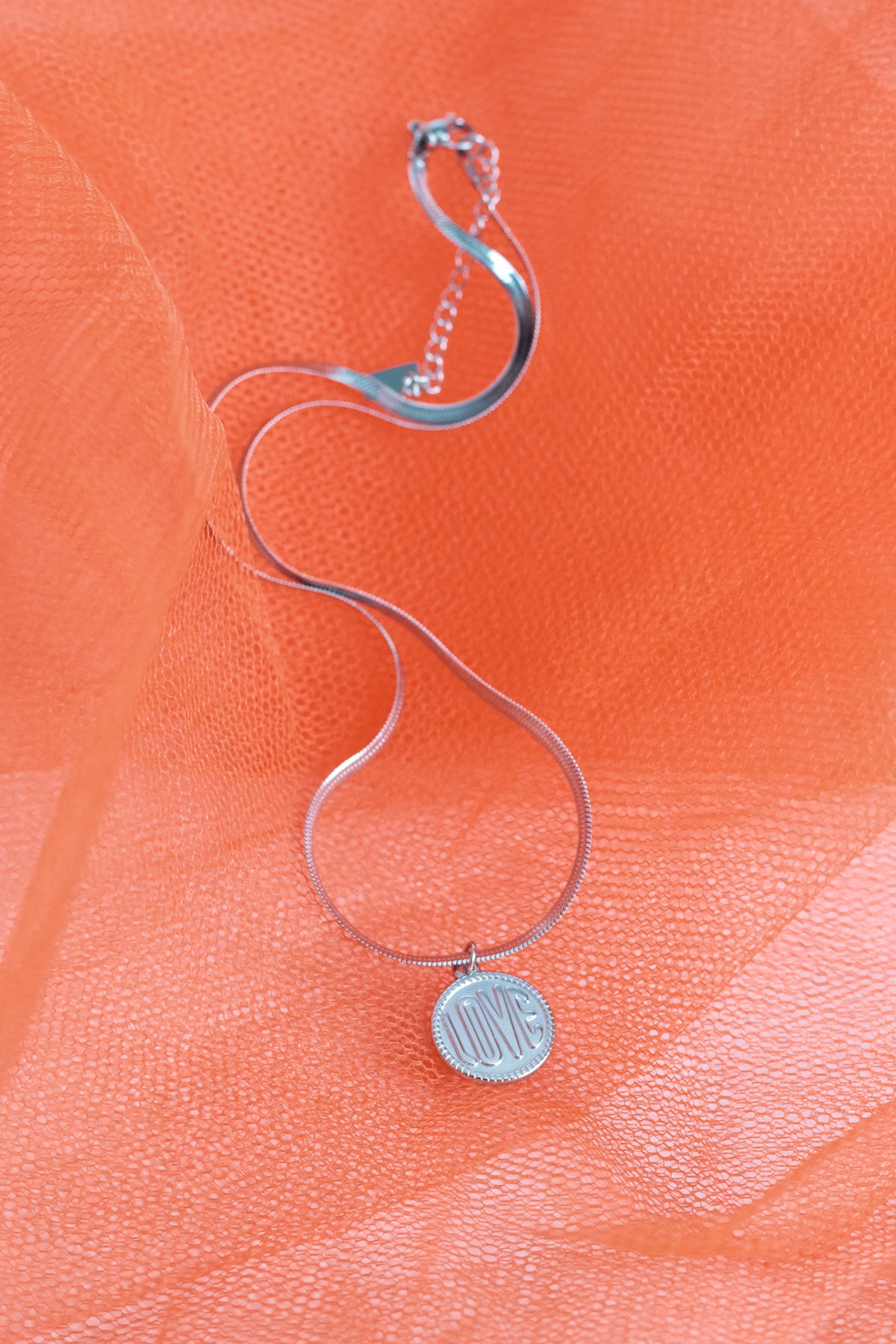 Love Coin Necklace — Silver