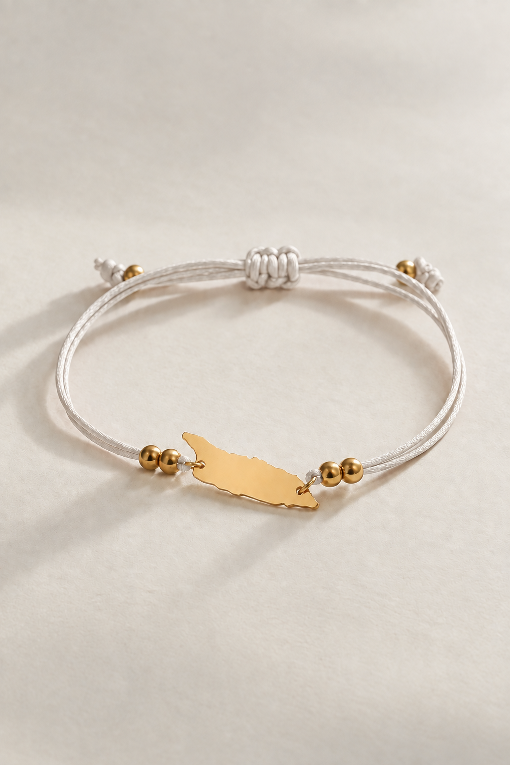 Seashell cream Aruba island cord bracelet