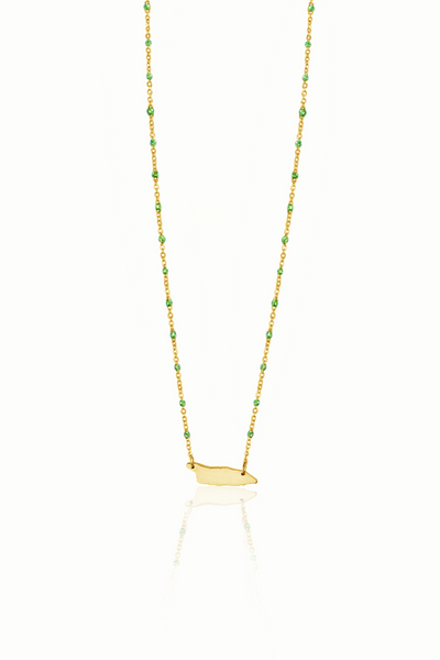 Aruba Necklace green, sparkly