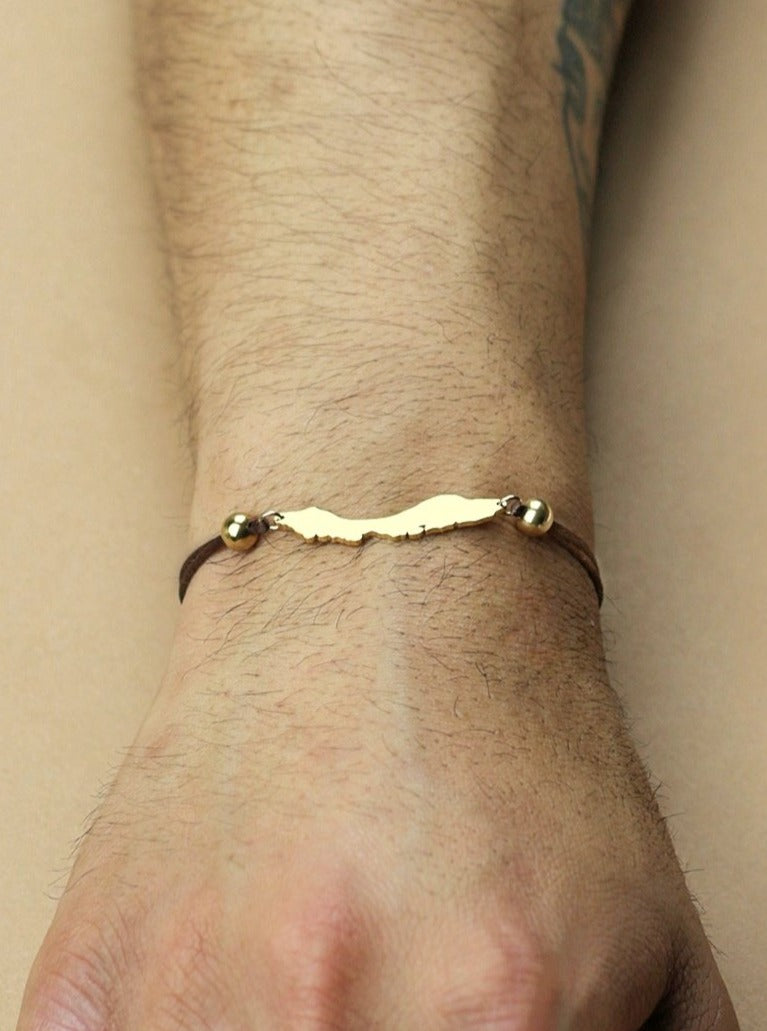 Men's Curaçao island cord bracelet in brown