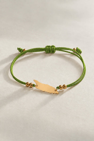 Bright-Olive Green Green Aruba Cord Bracelet
