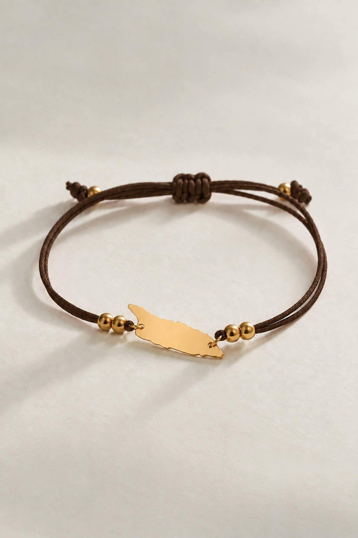 Dark brown Aruba island cord bracelet