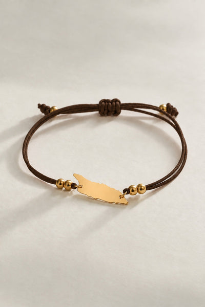 Dark Brown Neutral Aruba Cord Bracelet