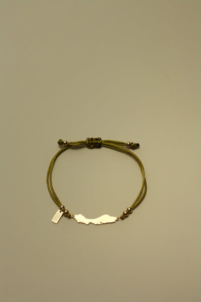 'Bright-Olive Green' Curaçao Cord Bracelet
