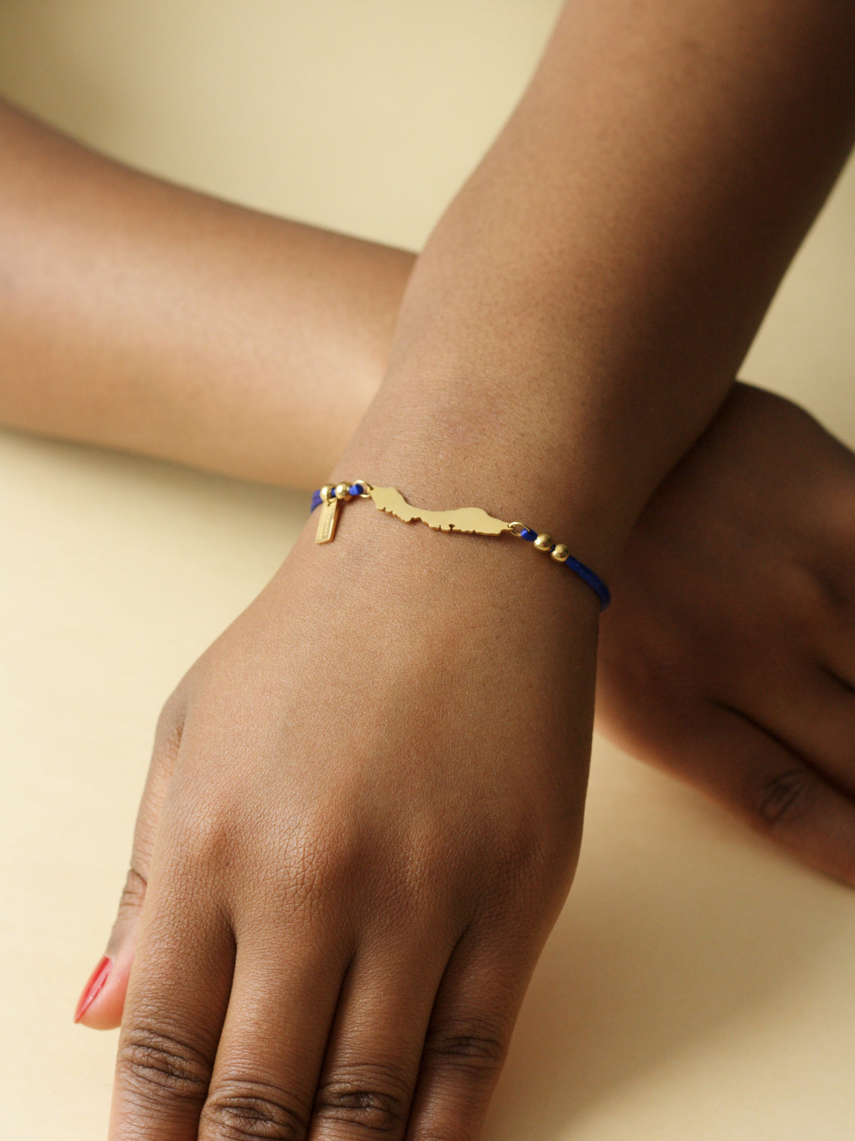 Royal blue Curaçao island cord bracelet