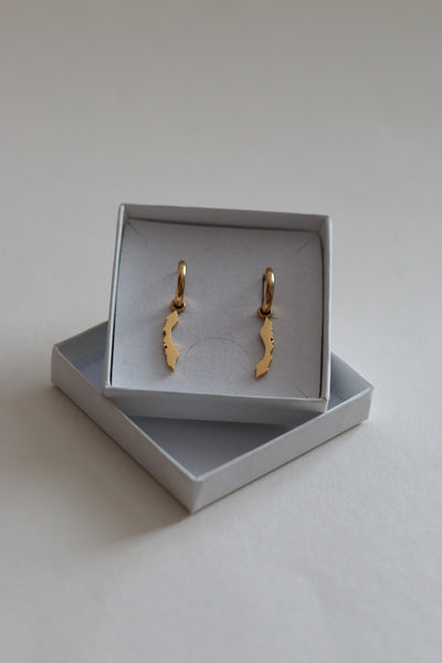 Curacao Dangle Hoop Huggies gold. Curacao oorringen, Curacao hoops