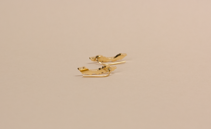 Original Curaçao ear climber earrings with elongated posts