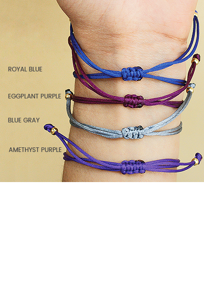 'Amethyst Purple' Aruba Cord Bracelet