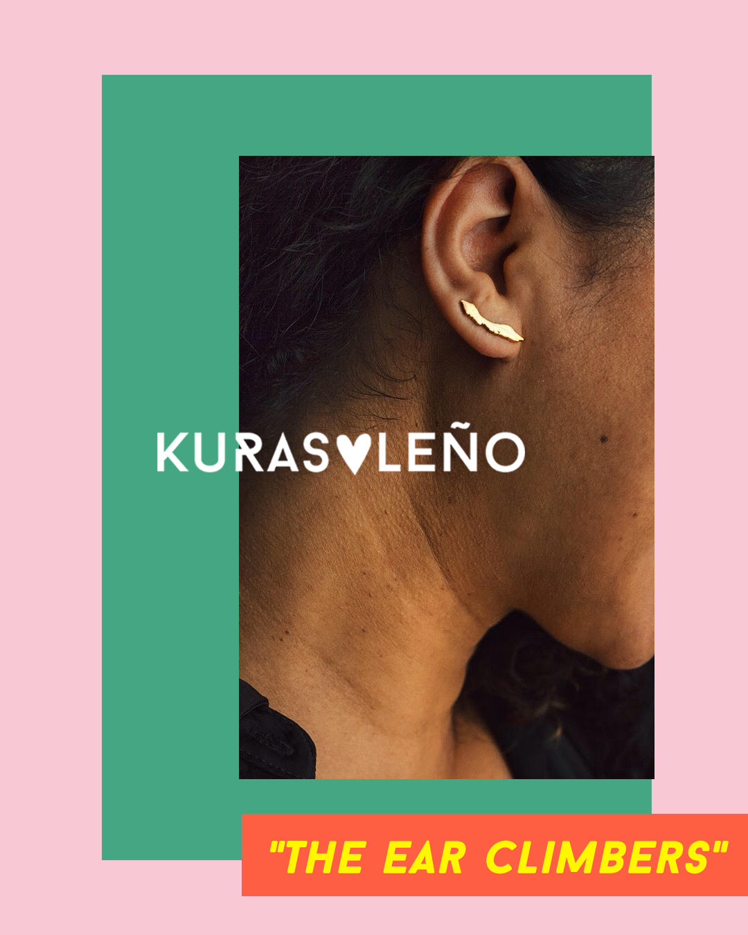 Silver-tone Curaçao ear climber earrings by Concept Statement