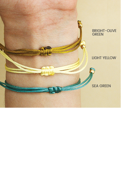 'Light Yellow' Curaçao Cord Bracelet