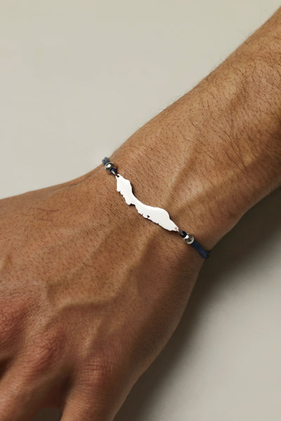 donkerblauw Curacao armband voor mannen