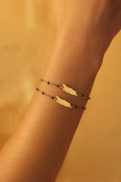 Aruba Bracelet, green and black