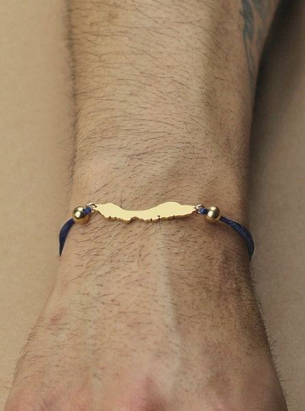 Dark blue Curacao bracelet for men