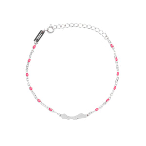 Curacao bracelet in silver and pink