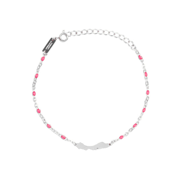 Curacao bracelet in silver and pink