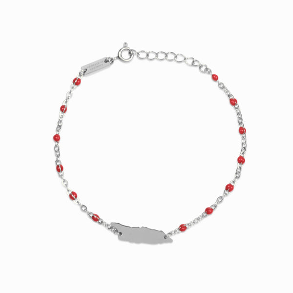 Aruba Bracelet in silver and red by Concept Statement