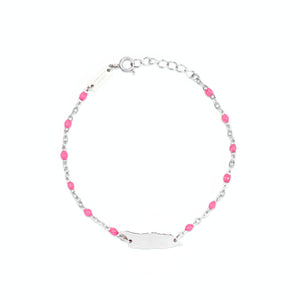 Silver Aruba bracelet with pink details